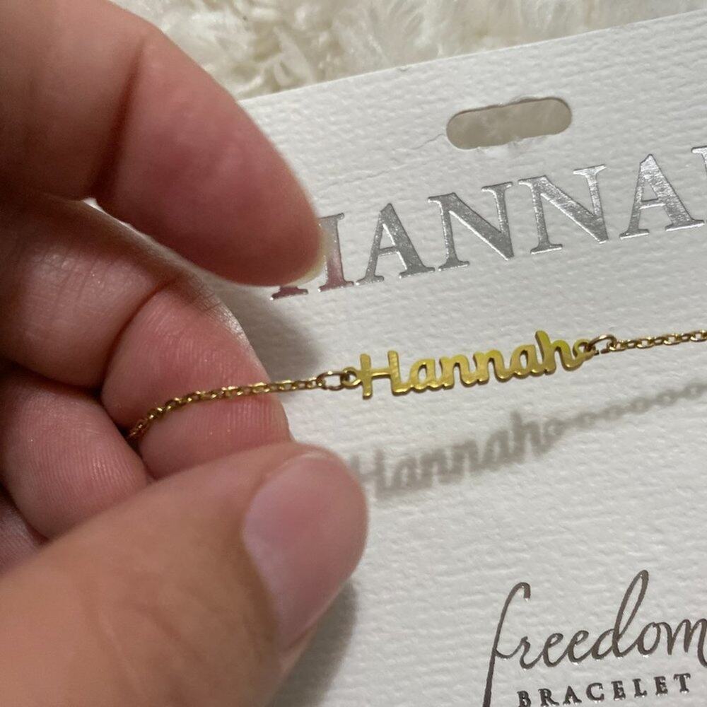 Hannah Freedom Bracelet Marina de Buchi Gold NEW Name Freedom Bracelet